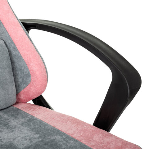 Кресло компьютерное BRABIX ''Forcer GM-127''2 подушкитканьрозовое/серое533215