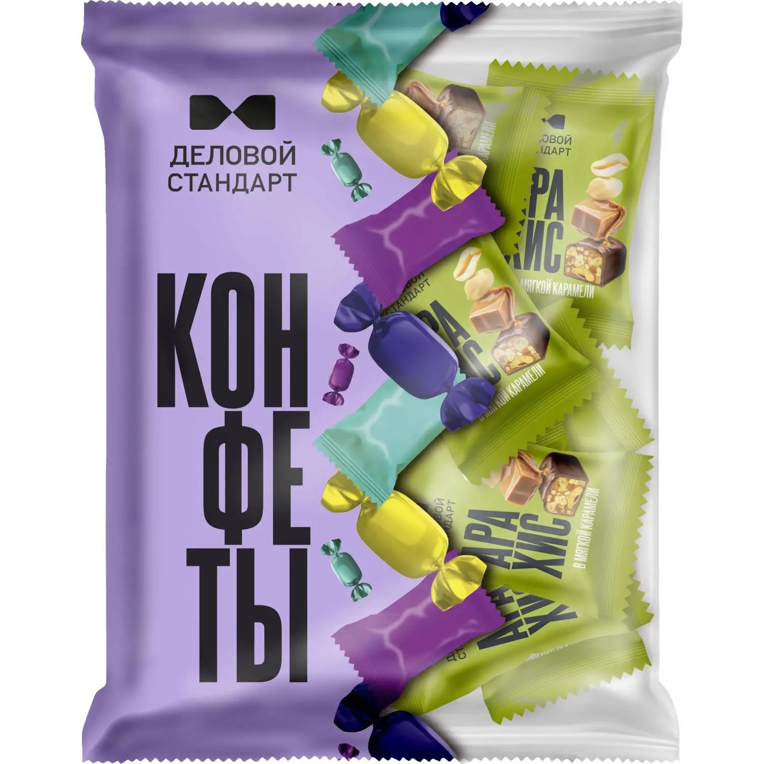 превью Конфеты глазированные Деловой Стандарт арахис в мягкой карамели, 700г