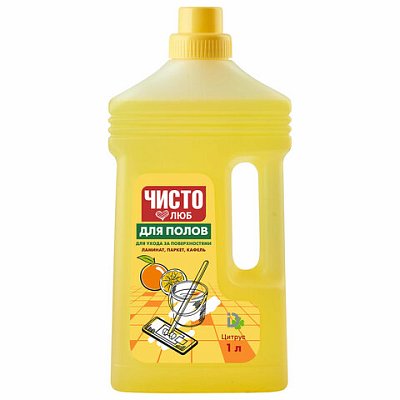 Средство для мытья пола 1 л, ЧИСТОЛЮБ «Цитрусовая свежесть»