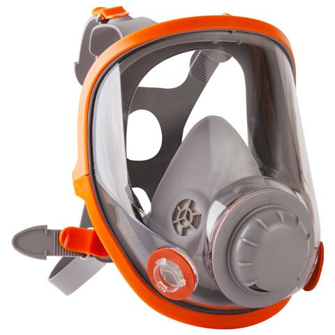 Маска полнолицевая Jeta Safety 5950, силикон, ударопрочный поликарбонат, защитная пленка, размер L