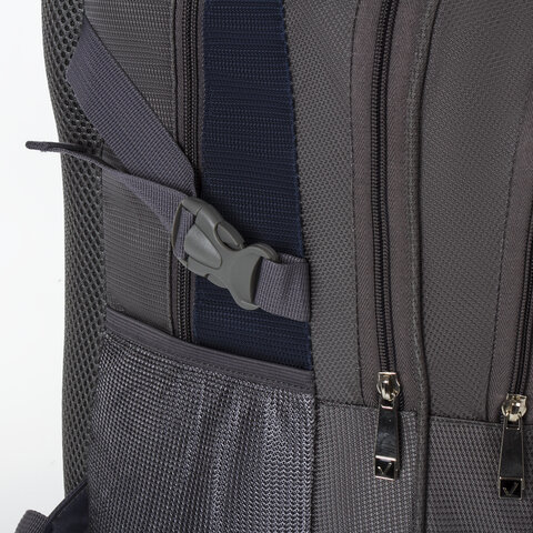 Рюкзак BRAUBERG «MainStream 2», 35 л, размер 45×32×19 см, ткань, серо-синий