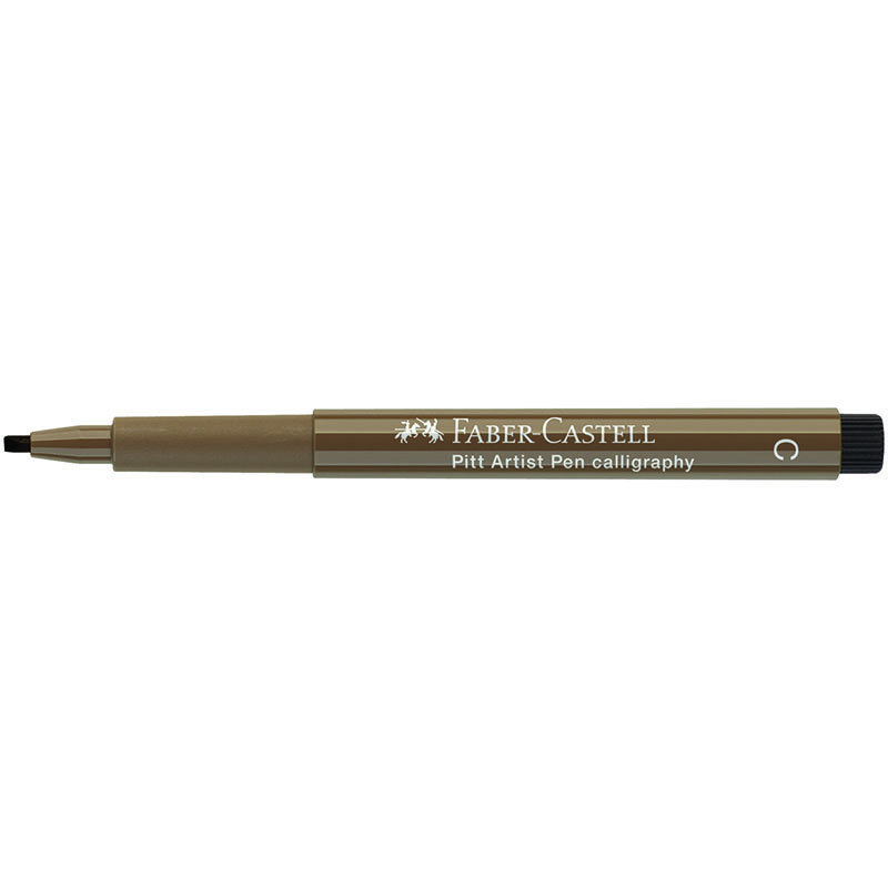 превью Ручка капиллярная Faber-Castell «Pitt Artist Pen Calligraphy» цвет 178 нуга, С=2.5мм, пишущий узел каллиграфический