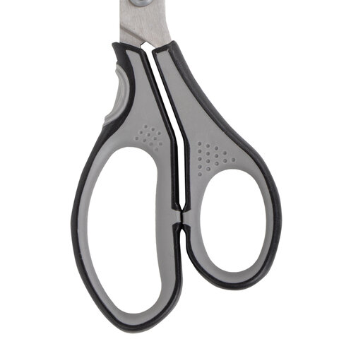 Ножницы BRAUBERG SUPER, 210 мм, серо-черные, 2-х сторонняя заточка