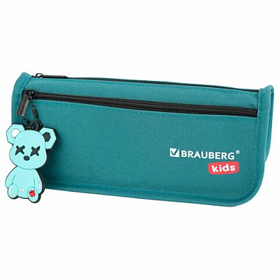Пенал мягкий BRAUBERG KIDS, 2 отделения, полиэстер, «Cool bear», 22×10x6 см