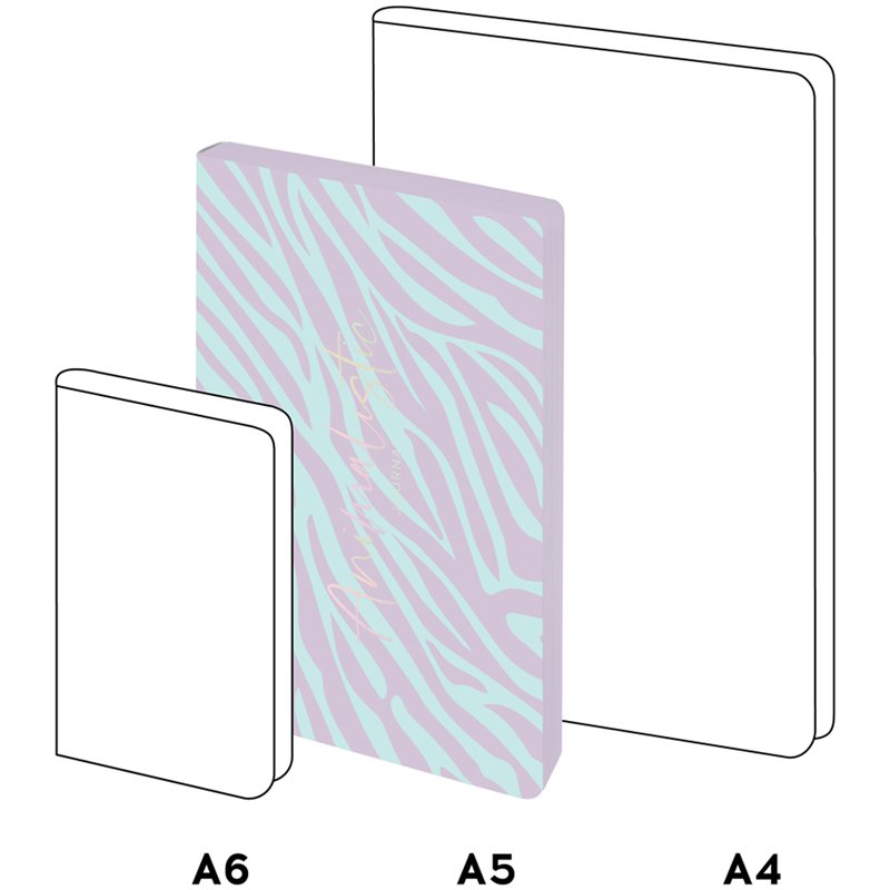 Ежедневник недатир. А5, 136л., кожзам, Greenwich Line «Vision. Animal print. Zebra», тон. блок, цветной срез