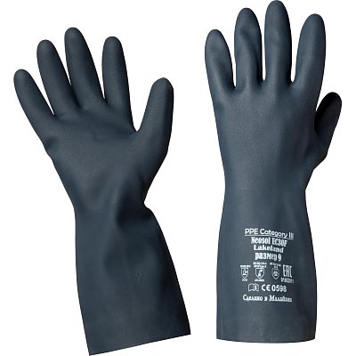 Перчатки защитные неопрен Lakeland Neosol EC30F цв. черный р.10