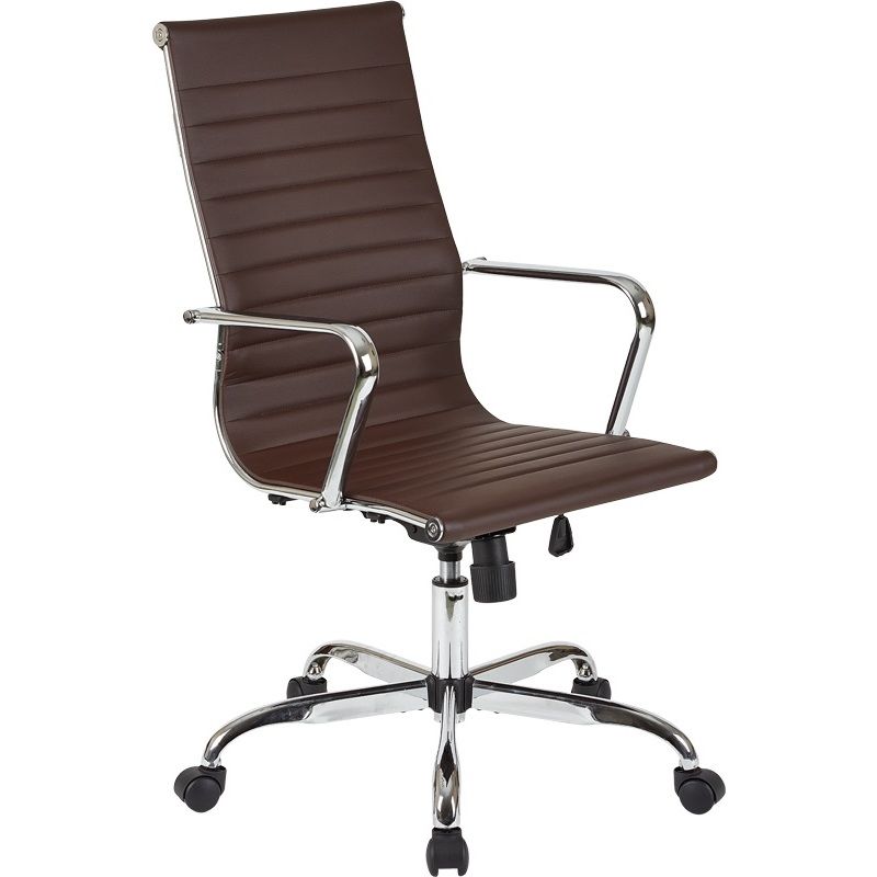 превью Кресло для руководителя Easy Chair 711 TPU коричневое (искусственная кожа, металл)