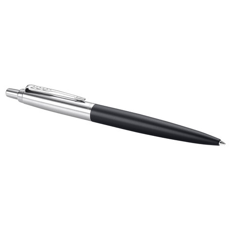 Ручка шариковая PARKER «Jotter XL», УТОЛЩЕННЫЙ корпус, черный матовый лак, детали из нержавеющей стали, синяя