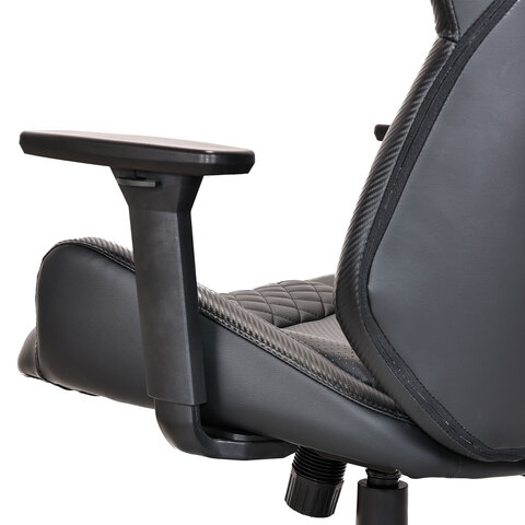 Кресло BRABIX PREMIUM «Tokyo EX-595», регулируемый подголовник, рециклированная кожа, черное
