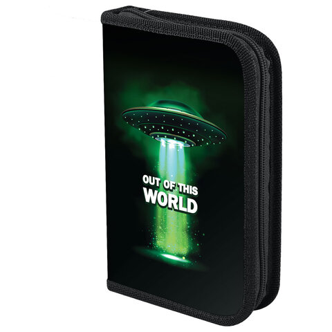 превью Пенал ЮНЛАНДИЯ, 1 отделение, металлизированный картон, конгрев, 19×11 см, «Out of this world»