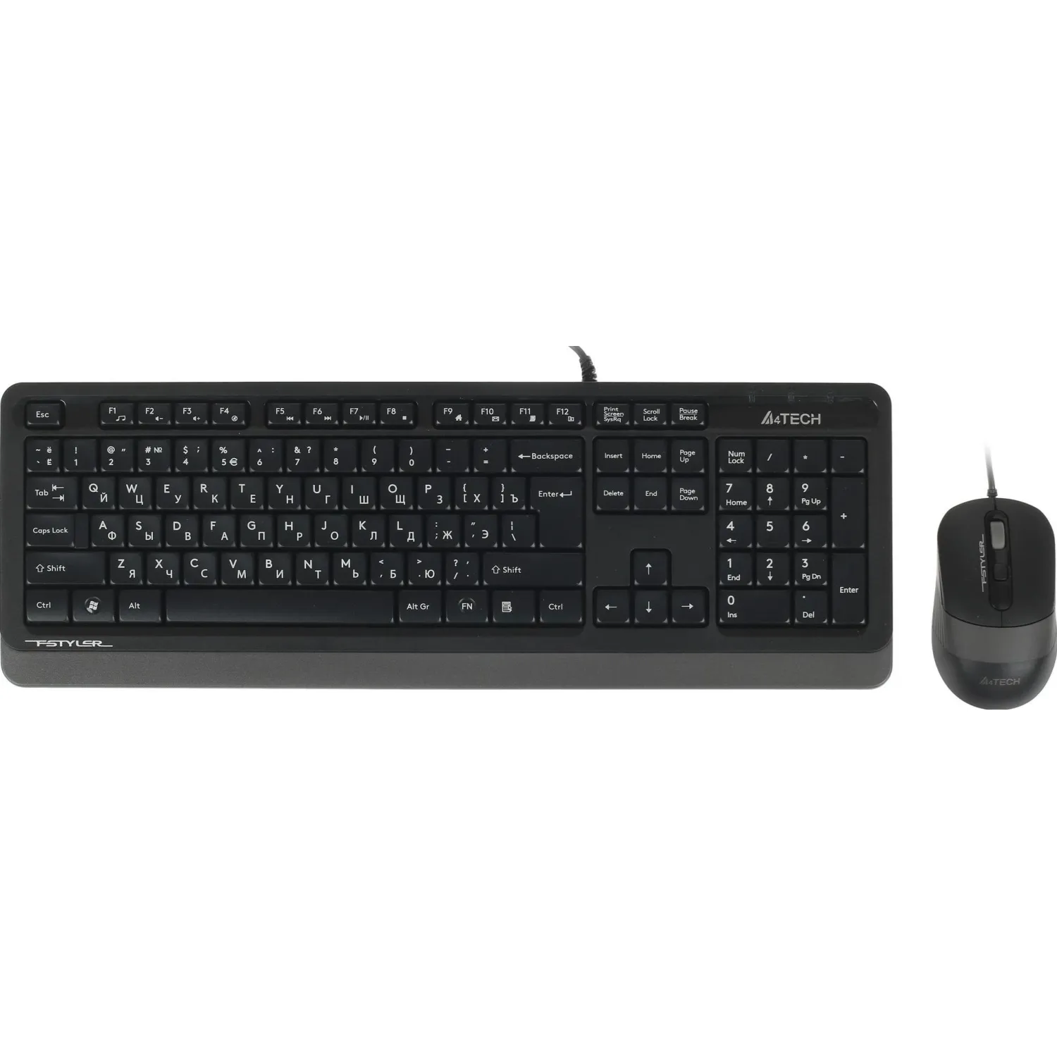Набор клавиатура+мышь A4Tech Fstyler F 1010 GREY,черный/серый,USB Multimedia