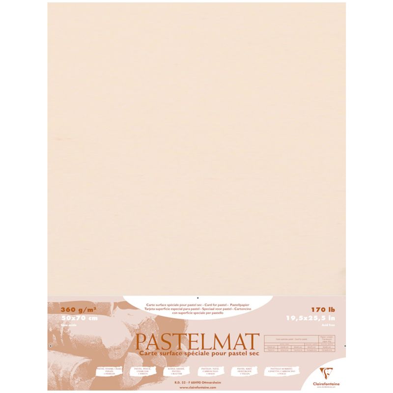 Бумага для пастели 5л. 500×700мм Clairefontaine «Pastelmat», 360г/м2 ...