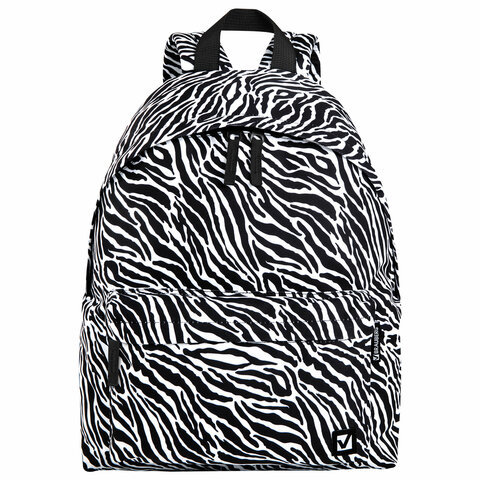 Рюкзак BRAUBERG универсальный, сити-формат, «Zebra», 20 литров, 41×32х14 см