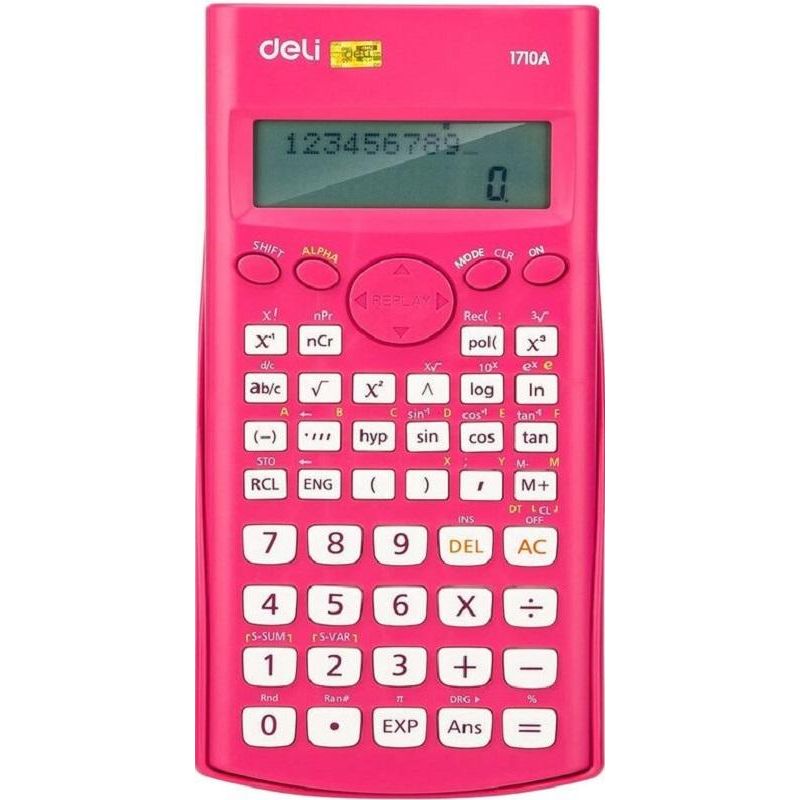 превью Калькулятор научный Deli E1710A/RED красный 10+2-разр