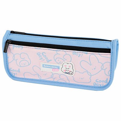 Пенал мягкий BRAUBERG KIDS, 2 отделения, полиэстер, «Bunny», 22×10x6 см