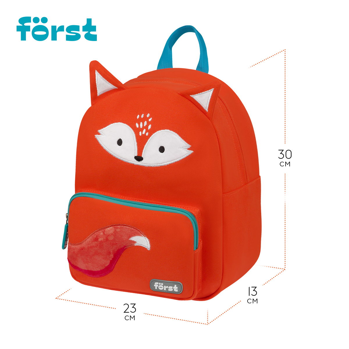 Рюкзак Först F-Kids «Fluffy Fox» 30×23×13см, 1 отделение, уплотненная спинка