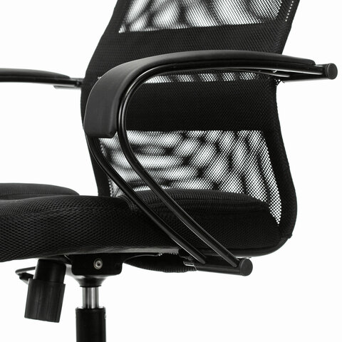 Кресло офисное BRABIX PREMIUM «Stalker EX-608 PL», ткань-сетка/кожзам, черное, 532090