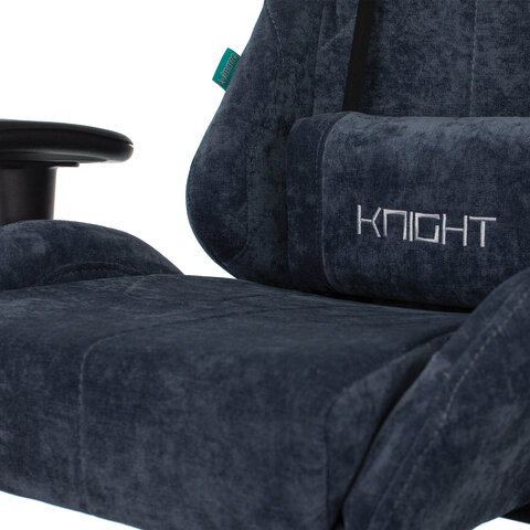 Кресло компьютерное Zombie VIKING KNIGHT, 2 подушки, ткань, синее