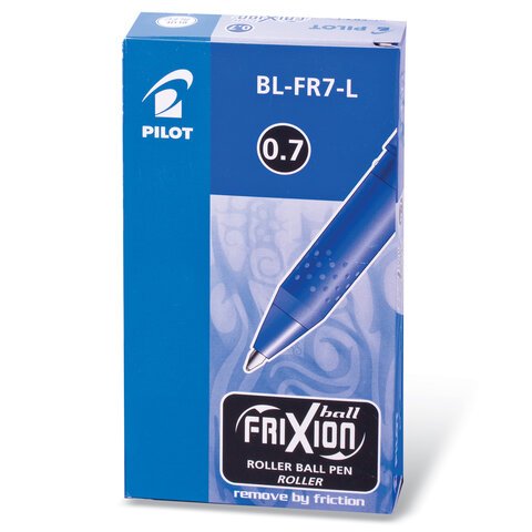 Ручка шариковая PILOT BL-FR7 Frixion резин.манжет синий 0,35мм