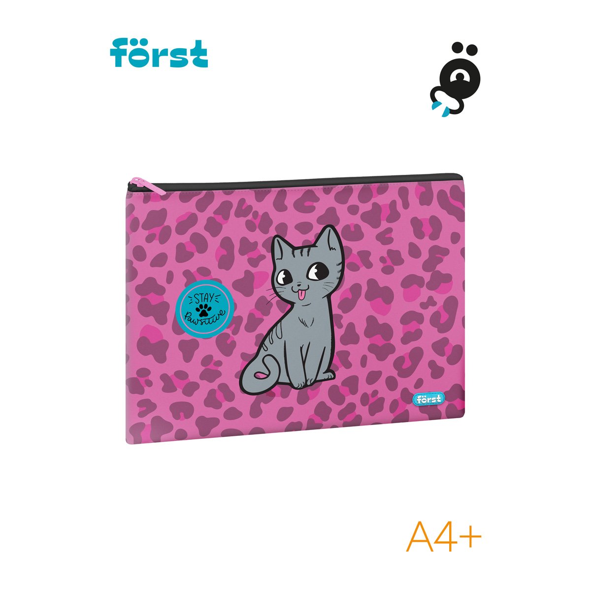 Папка текстильная А4 Först «PAWsitive», 335×245 мм, 1 отделение, полиэстер