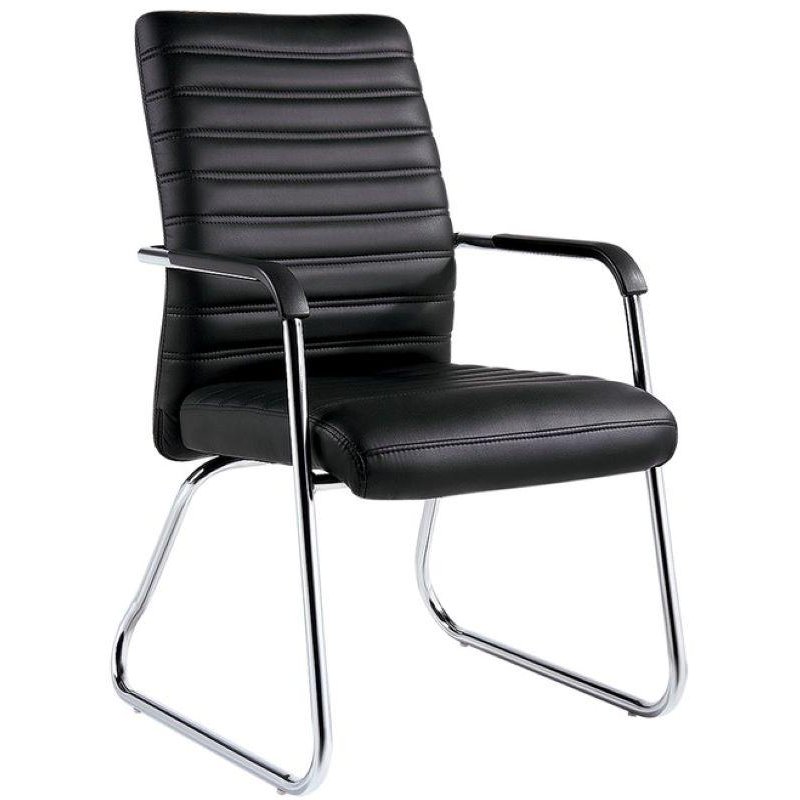 Конференц-кресло Easy Chair 806 VPU черное (экокожа/металл хромированный)