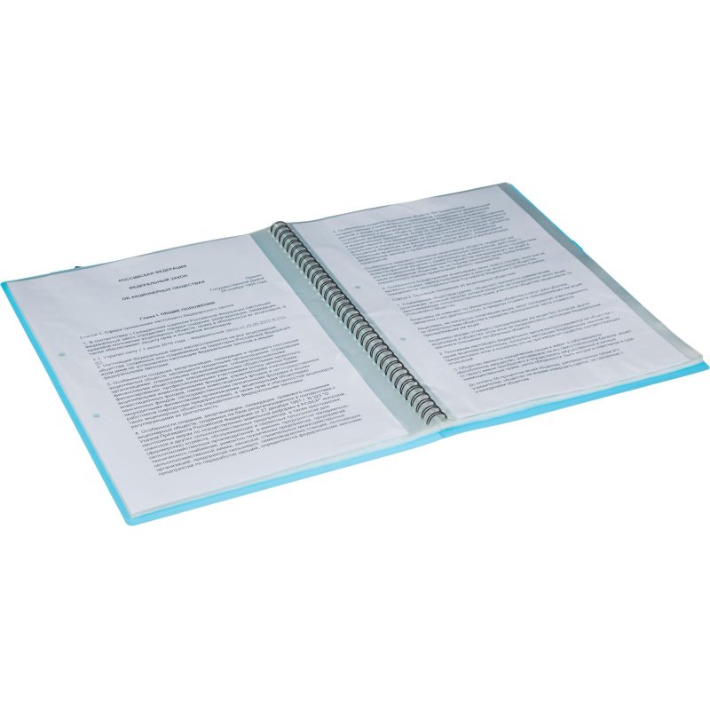 Папка файловая на спирали, 80файлов Attache Selection Black&Blue, А4.300мкм