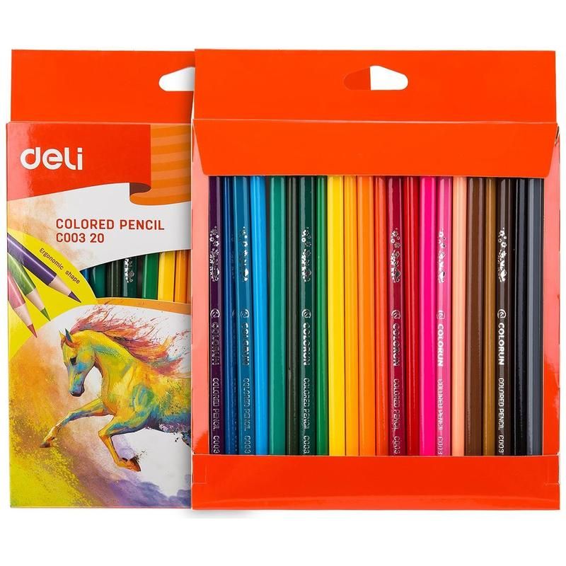 Карандаши цветные Deli ColoRun 24 цвета трехгранные