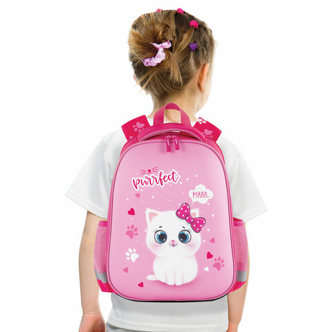 Ранец ПИФАГОР EVA BASIC, 1 отделение, «Fluffy cat», 39×30х16 см