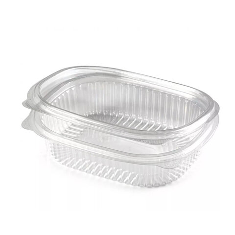 превью Одноразовый контейнер овальный 350 мл, С КРЫШКОЙ, ЮП-РКС, КОМПЛЕКТ 360 шт., прозрачный, ПЭТ