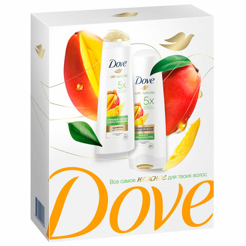 Подарочный набор DOVE «Глубокое питание и восстановление» Шампунь 250 мл + Бальзам 200 мл