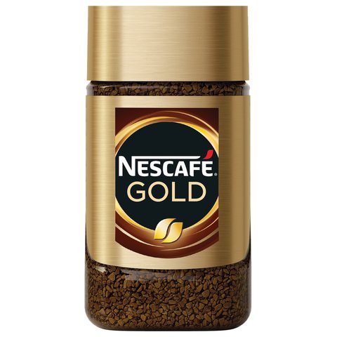 превью Кофе молотый в растворимом NESCAFE (Нескафе) «Gold», сублимированный, 47.5 г, стеклянная банка