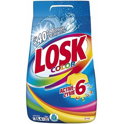 Порошок для машинной стирки Losk «Color», 5.4кг