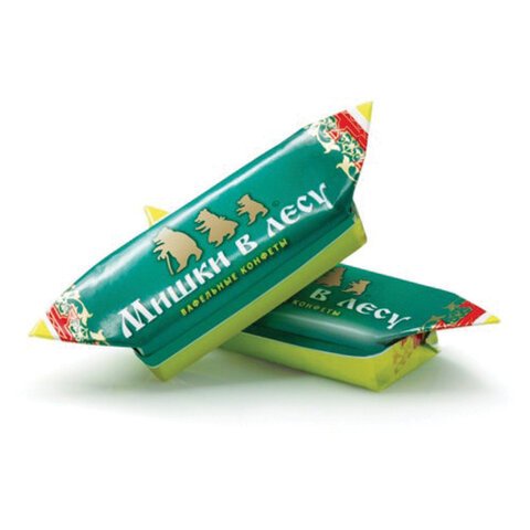 Конфеты ПОБЕДА ВКУСА «Мишки в лесу», вафельные в горьком 72% шоколаде, 1.5 кг, гофрокороб