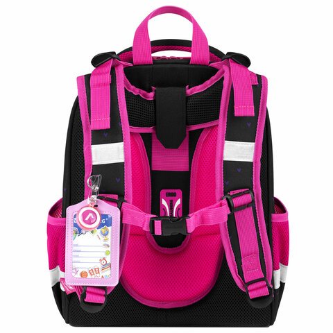 Ранец BRAUBERG PREMIUM, 2 отделения, с брелоком, «Space sweets», LED-ЛАМПОЧКИ, 38×29х16 см