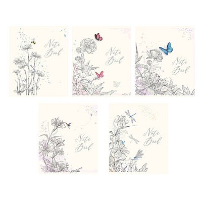 Тетрадь А5 48 л. ПЗБМ скоба, клетка, Soft-Touch, фольга, «Белая ночь» (микс в спайке)