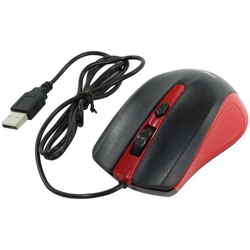 превью Мышь Smartbuy ONE 352, USB, красный, черный, 3btn+Roll