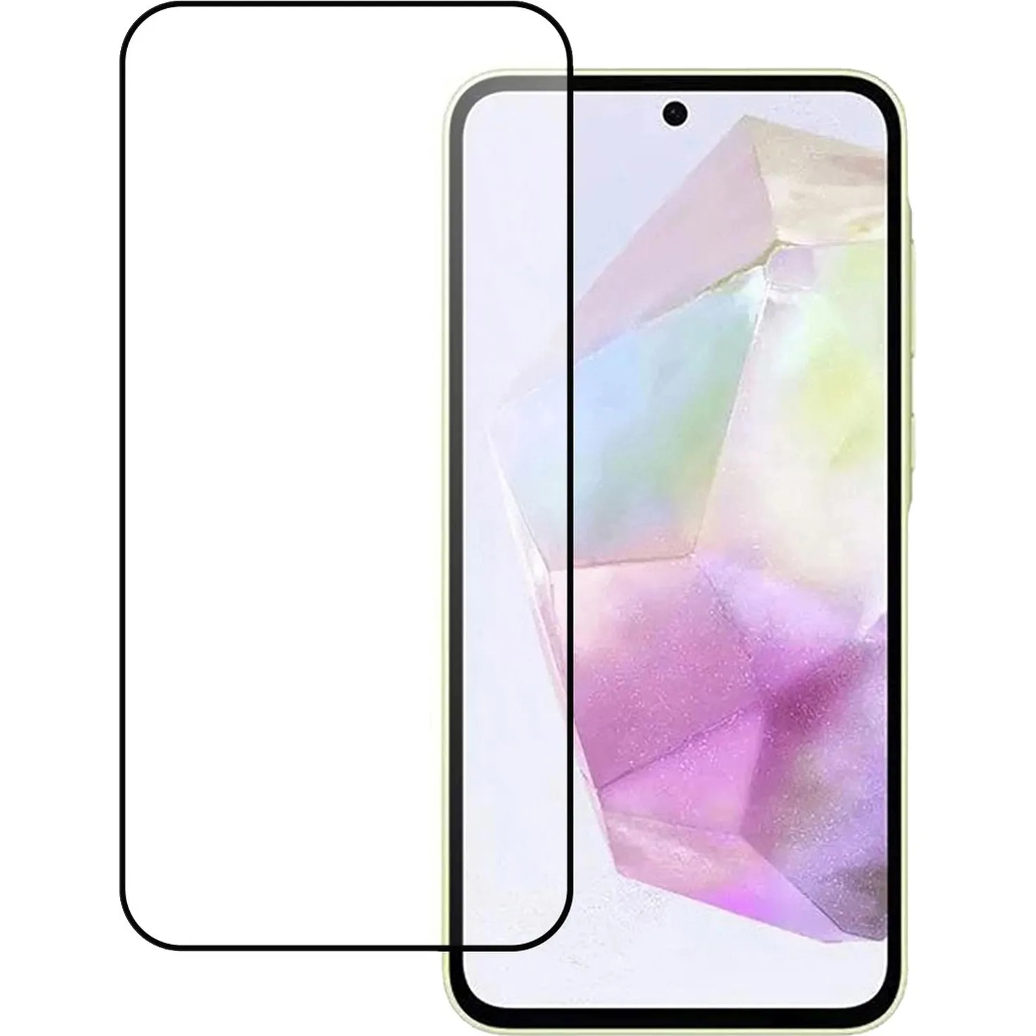 Защитное стекло PERO Full Glue для Samsung A36, черное