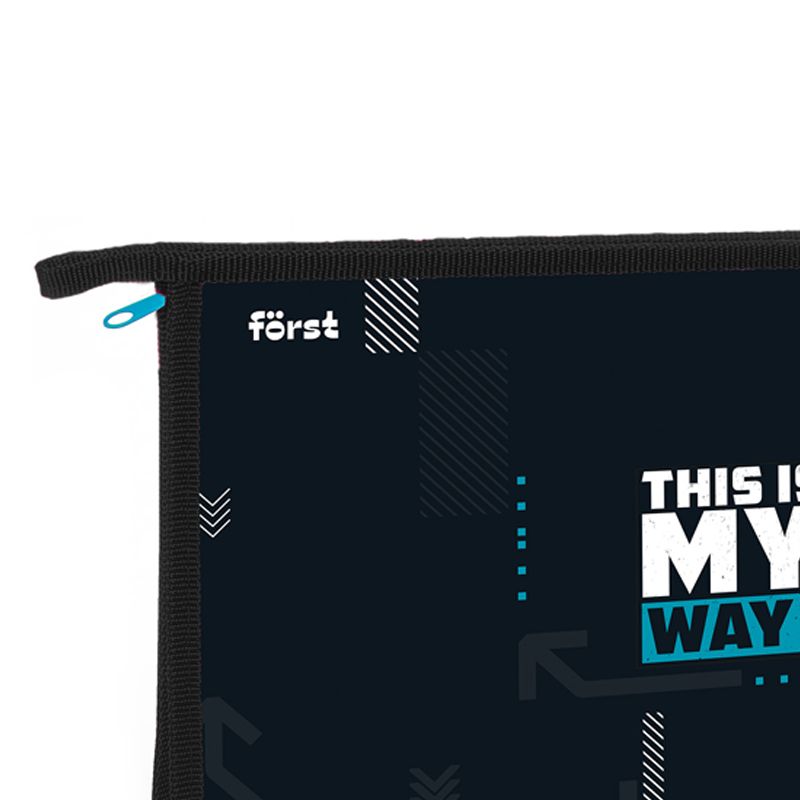 превью Папка для тетрадей 1 отделение, А5, Först «Way to win», 240×205×40мм, пластик, на молнии