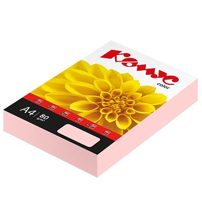 Бумага цветная Комус Color (роза пастель), 80г, А4, 500 л. 