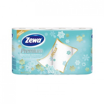 Полотенце бумажное ZEWA 2-х слойное, спайка 4 шт. х 15 м, белое