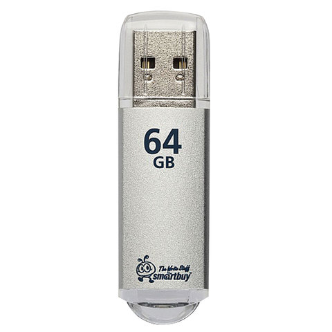 превью Флеш-память SmartBuy V-Cut 64 Gb USB 2.0 серебристая