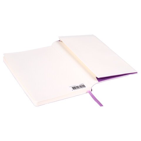 Блокнот А5 (130×210 мм), BRAUBERG ULTRA, под кожу, 80 г/м2, 96 л., в точку, сиреневый