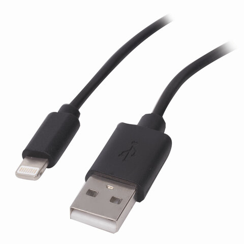 Кабель USB 2.0-Lightning, 1 м, SONNEN, медь, для передачи данных и зарядки iPhone/iPad