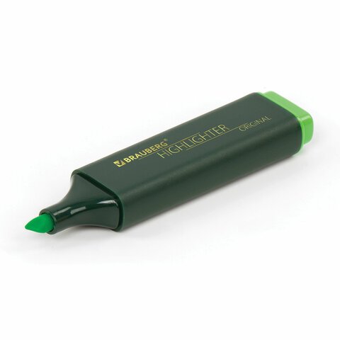 Текстовыделитель BRAUBERG «ORIGINAL», ЗЕЛЕНЫЙ, линия 1-5 мм