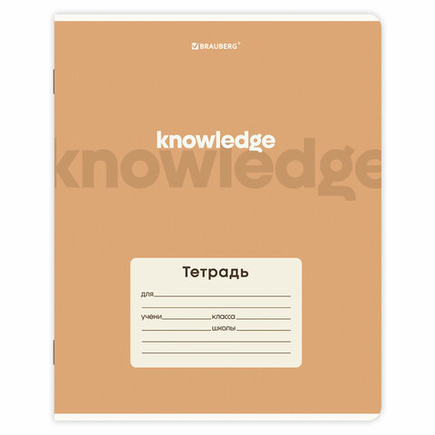 Тетради ДЭК 24 л. КОМПЛЕКТ 10 шт. BRAUBERG, линия, обложка картон, «KNOWLEDGE»