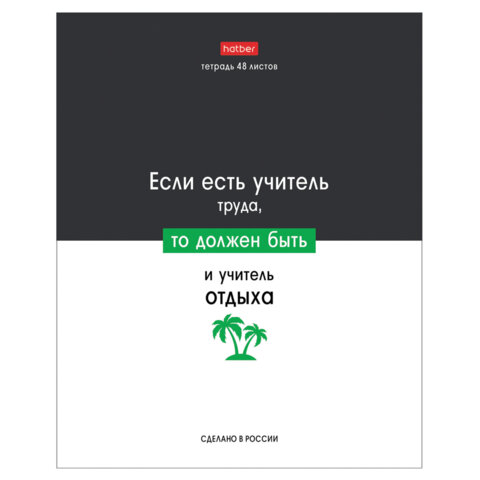 Тетрадь А5 48 л., HATBER скоба, клетка, обложка картон, «Люблю школу» (микс в коробе), 078565