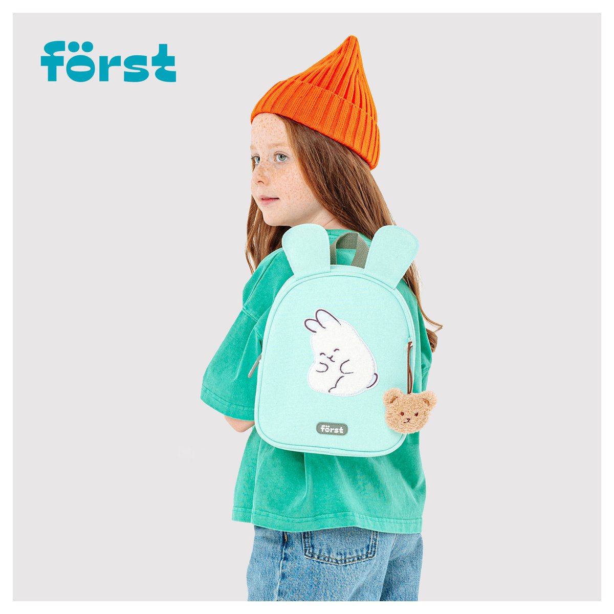 Рюкзак Först F-Kids «Sweet bunny» 25×21×10см, 1 отделение, уплотненная спинка
