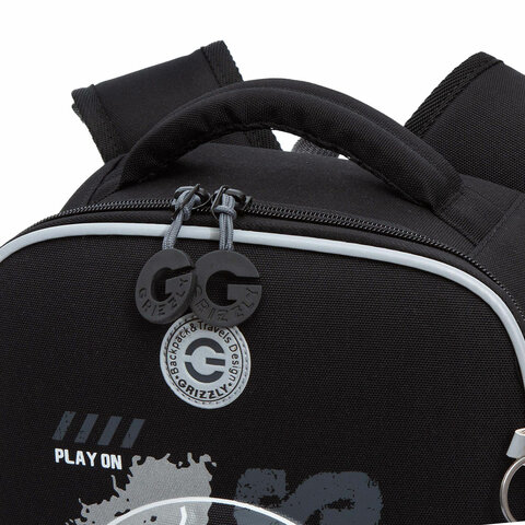 Ранец GRIZZLY анатомическая спинка, облегченный, для мальчиков, SPORT, 37×26х16 см