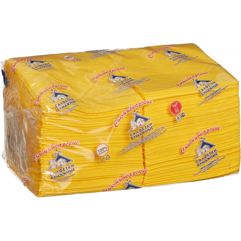 Салфетки Profi Pack 2 сл. 24×24 желтые 250 шт./уп. 