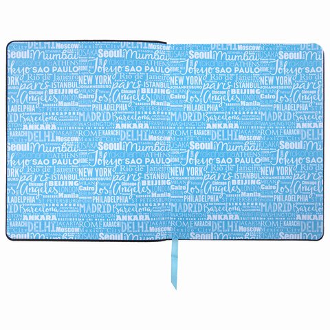 Тетрадь А5 (168×208мм) 80л, кожзам, клетка, бумага 70г/м, фольга, BRAUBERG_Серия_Назва